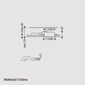 چراغ دانلایت توکار 12×12 مازی نور مدل آریانا 14 وات