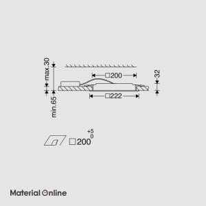 چراغ دانلایت توکار 20×20 مازی نور مدل آریانا 25 وات