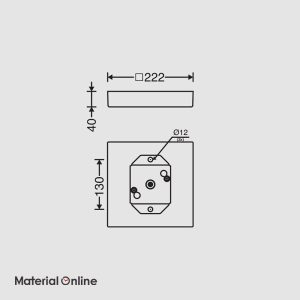 چراغ دانلایت روکار 22×22 مازی نور مدل آریانا 25 وات